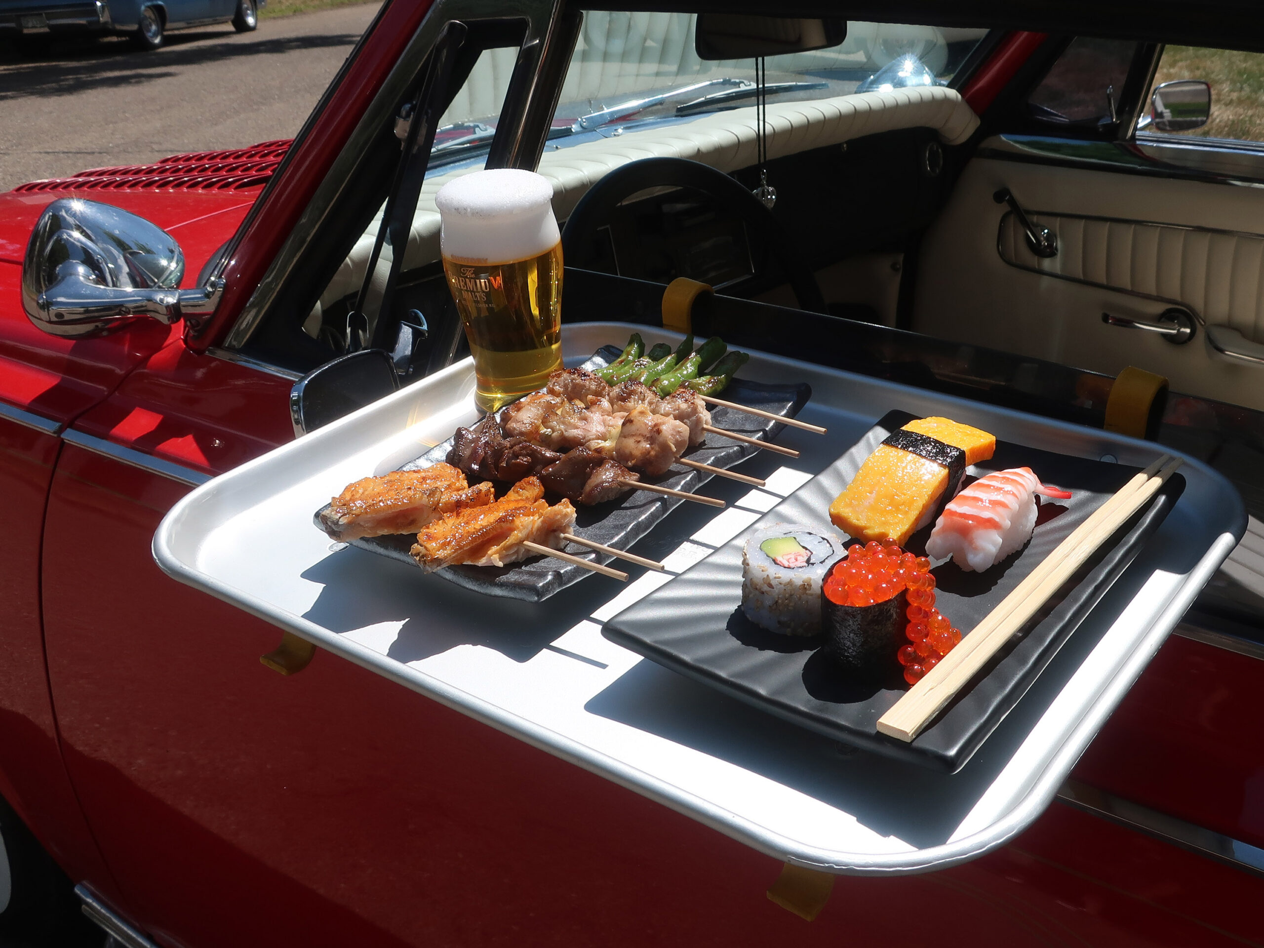 1969 Toyota Corona Kustom Gets a Japanese Sampuru Carhop Tray